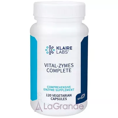 Klaire Labs, Vital-Zymes Complete, 120 capsules  (Vital-Zymes Complete) 120 