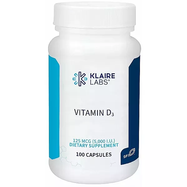 Klaire Labs Supplements Vitamin D3 125 mcg (5000 ��) ������� D3 ��� ����, �����, ������