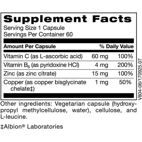 Klaire Labs Supplements Zinc Plus ���� ���� ��� ����������� ���������������� ��������, ��������� �������� �������