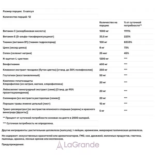 Life Extension Anti-Alcohol HepatoProtection Complex ��������������� ��������