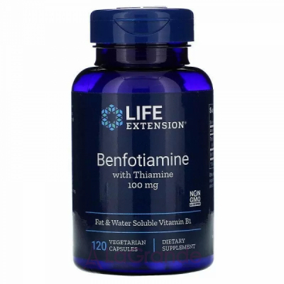 Life Extension Benfotiamine with Theamine 100 mg    100 