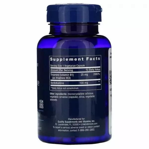 Life Extension Benfotiamine with Theamine 100 mg ����������� � �������� 100 ��