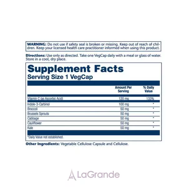 Solaray Indole 3 Carbinol 100 mg ĳ������ ������� 