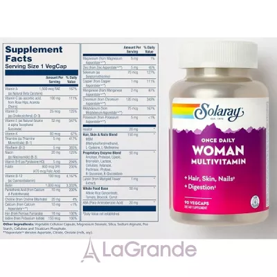 Solaray Once Daily Woman Multi-Vitamin   