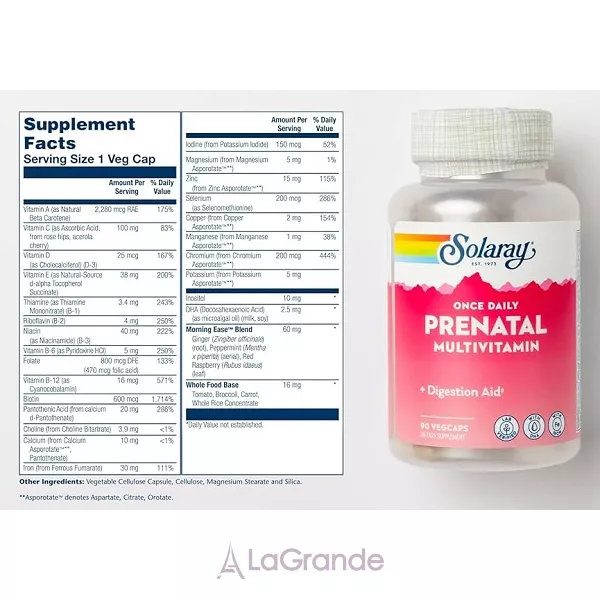 Solaray Once Daily Prenatal Multivitamin ������������ ��������������