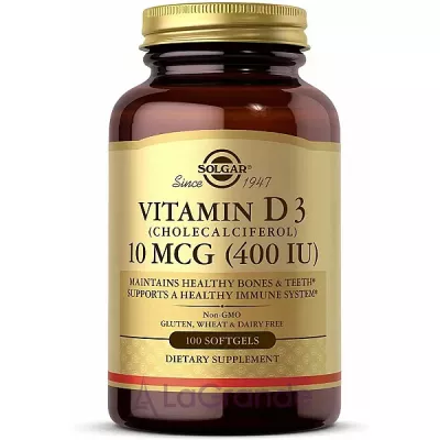 Solgar Vitamin D3 (Cholecalciferol) 10mcg (400 IU) ĳ  