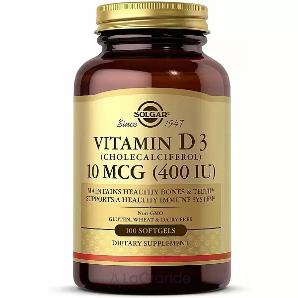 Solgar Vitamin D3 (Cholecalciferol) 10mcg (400 IU) ĳ������ ������� 