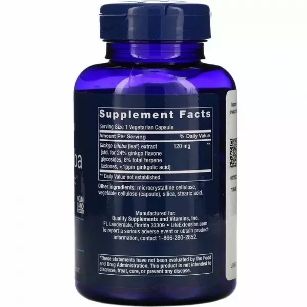 Life Extension Gingko Biloba 120 mg ������ ������ ����������������� �������� 120 ��