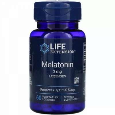 Life Extension Melatonin Lozenges 3 mg  3 , 