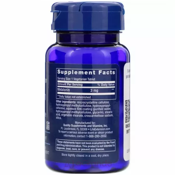 Life Extension Melatonin 6 Hour Timed Release 3 mg ��������� 6-��������, 3 ��
