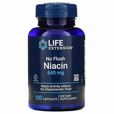 Life Extension No Flush Niacin 640 mg ͳ (³ 3) 640 