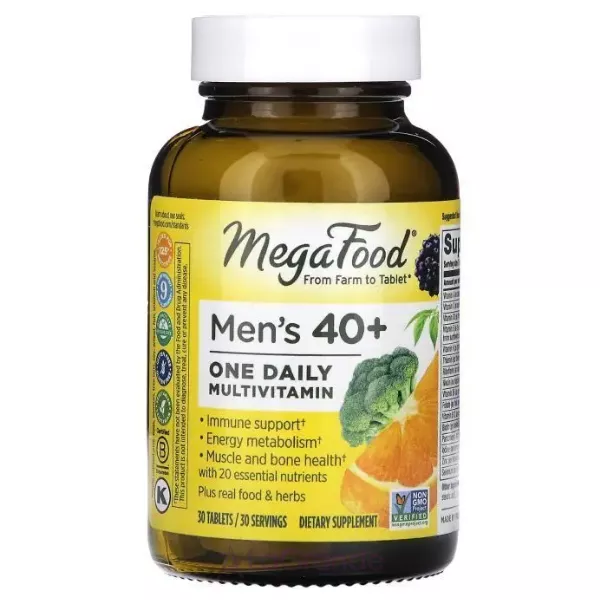 MegaFood Men Over 40 One Daily Iron Free Formula �������� ��� ������ 40+, ��� ������, 1 � ���� � ���������