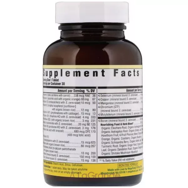 MegaFood Men Over 40 One Daily Iron Free Formula �������� ��� ������ 40+, ��� ������, 1 � ���� � ���������