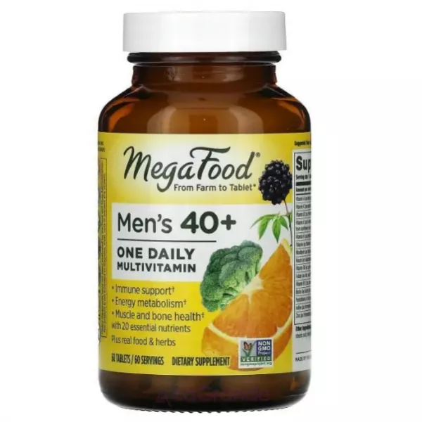 MegaFood Men Over 40 One Daily Iron Free Formula �������� ��� ������ 40+, ��� ������, 1 � ���� � ���������