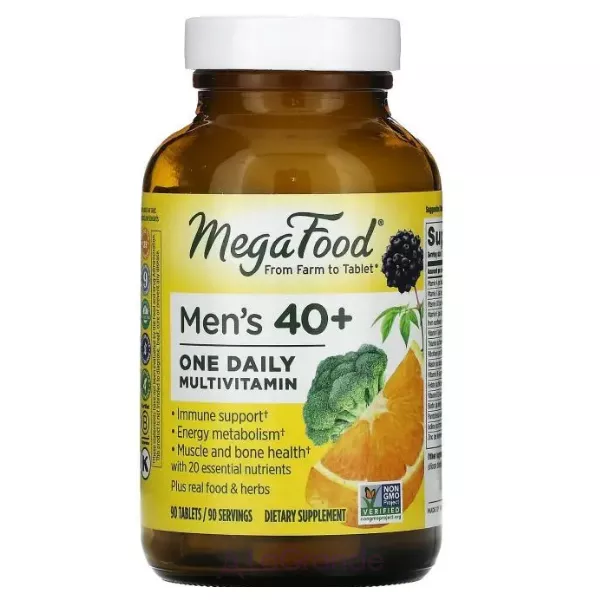 MegaFood Men Over 40 One Daily Iron Free Formula �������� ��� ������ 40+, ��� ������, 1 � ���� � ���������