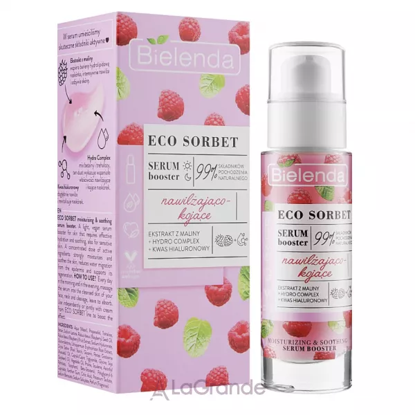 Bielenda Eco Sorbet Moisturizing & Soothing Serum Booster ���������-������ ��� ������� � ���������� ������