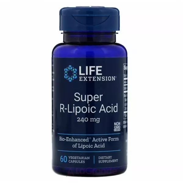 Life Extension Super R-Lipoic Acid 240 mg ����� R-�������� ������� 240 ��