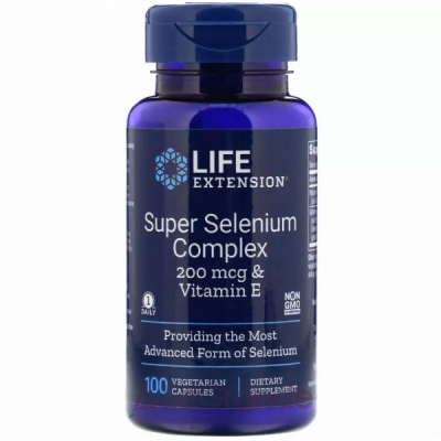 Life Extension Super Selenium Complex 200 mcg & Vitamin E    , 