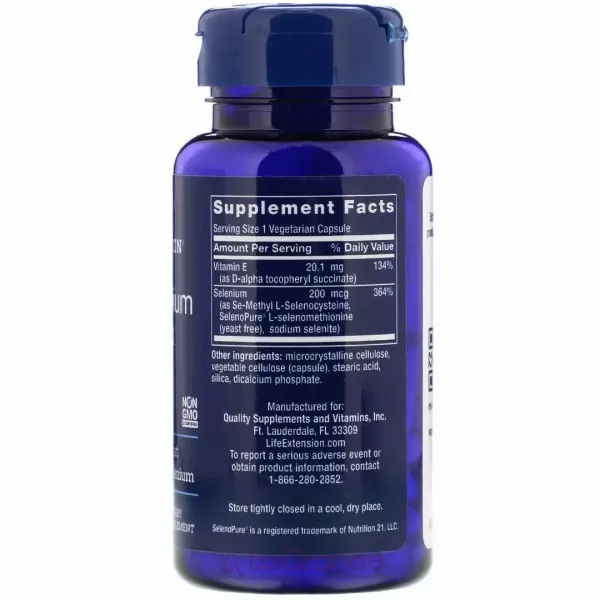 Life Extension Super Selenium Complex 200 mcg & Vitamin E ����� � ������� E, ��������