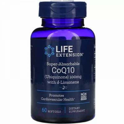 Life Extension Super-Absorbable CoQ10 Ubiquinone with d-Limonene   Q10 100 