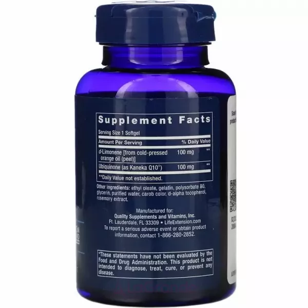 Life Extension Super-Absorbable CoQ10 Ubiquinone with d-Limonene ����������������� ������� Q10 100 ��