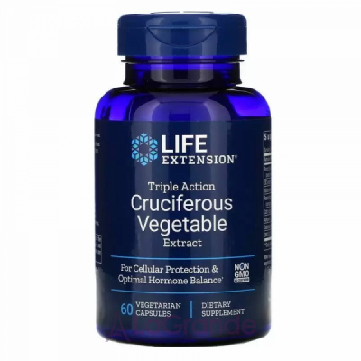 Life Extension Triple Action Cruciferous Vegetable Extract  ,  