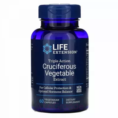 Life Extension Triple Action Cruciferous Vegetable Extract  ,  