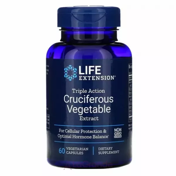 Life Extension Triple Action Cruciferous Vegetable Extract ������������ ��������, ������������ ���������
