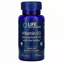 Life Extension Vitamin D3 5000 IU with Sea-Iodine ������� �3 5000 �� � �����