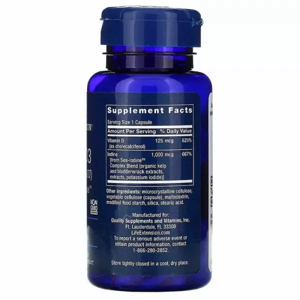 Life Extension Vitamin D3 5000 IU with Sea-Iodine ������� �3 5000 �� � �����