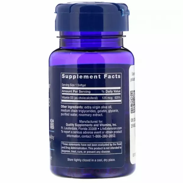 Life Extension Vitamin D3 5000 IU ³���� D3 5000 ��