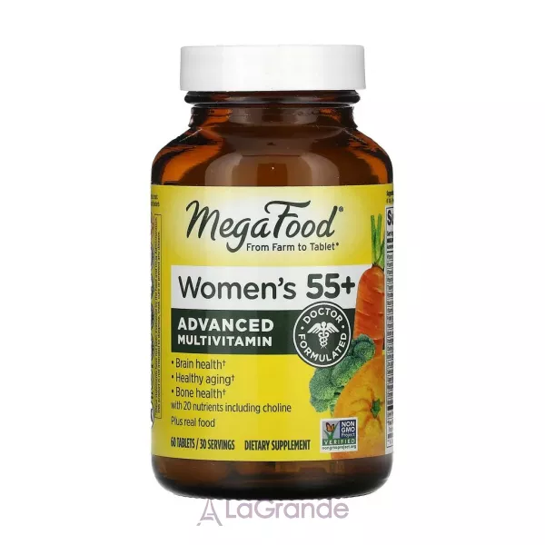 MegaFood Multi for Women 55+ ��� ������ ��������������  ��� ������ 55+ � ���������