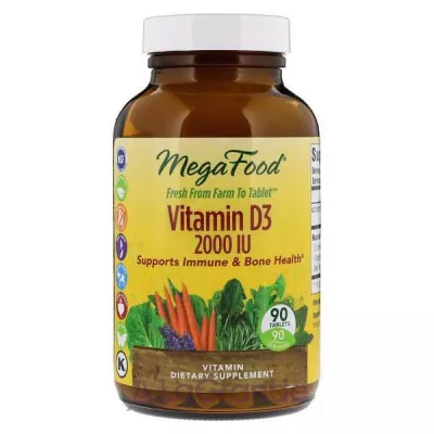 MegaFood Vitamin D3 2000 IU  3 2000   