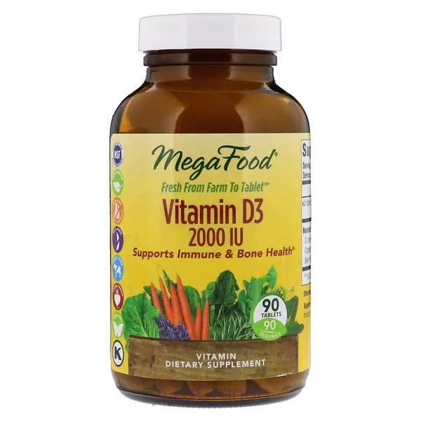 MegaFood Vitamin D3 2000 IU ������� �3 2000 �� � ���������