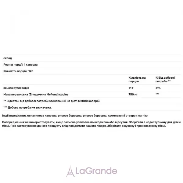 LifeTime Vitamins Peruvian Maca ���������� ���� 750 ��