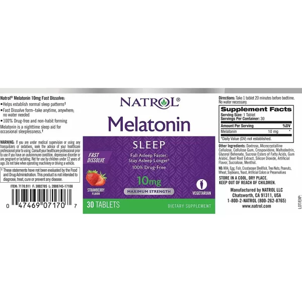 Natrol Melatonin 10 mg ��������� ����������������� 10 ��, �� ������ ��������