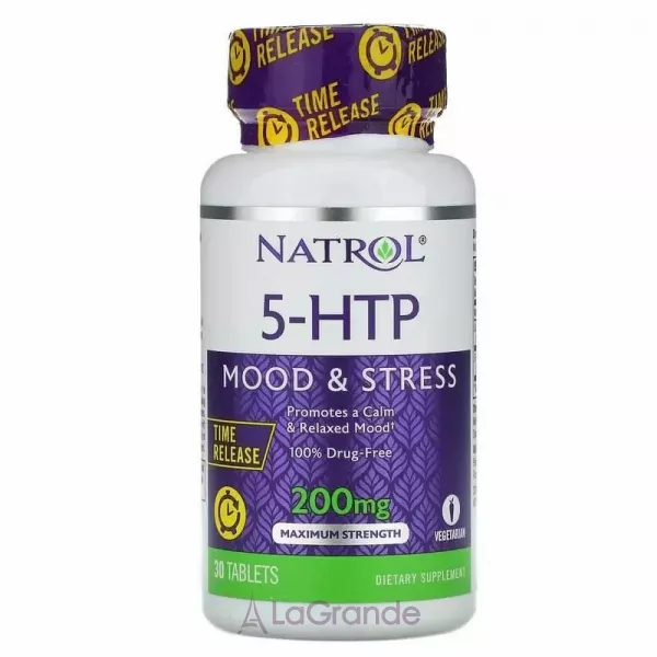Natrol 5-HTP Mood&Stress Maximum Strength 200 mg 5-HTP 5-ó��������������� ����������� ���� 200 ��