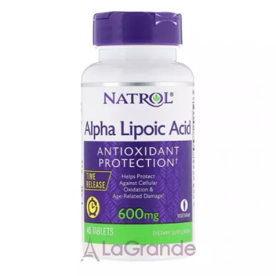 Natrol Alpha Lipoic Acid Time Release 600 mg -  600 ,  