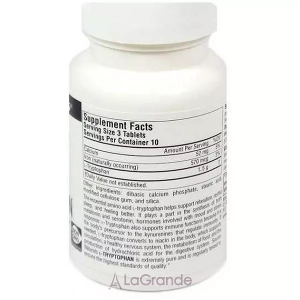 Source Naturals L-Tryptophan 500 mg ĳ������ ������� 