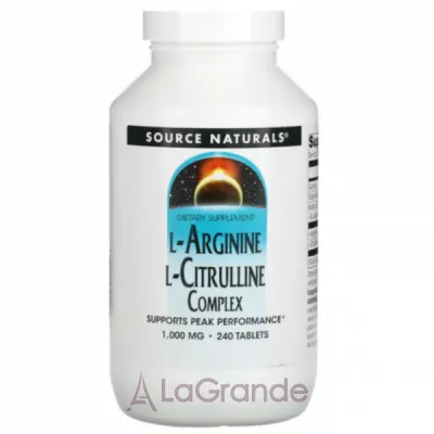 Source Naturals L-Arginine L-Citrulline Complex  L-  L-  