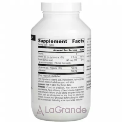 Source Naturals L-Arginine L-Citrulline Complex  L-  L-  