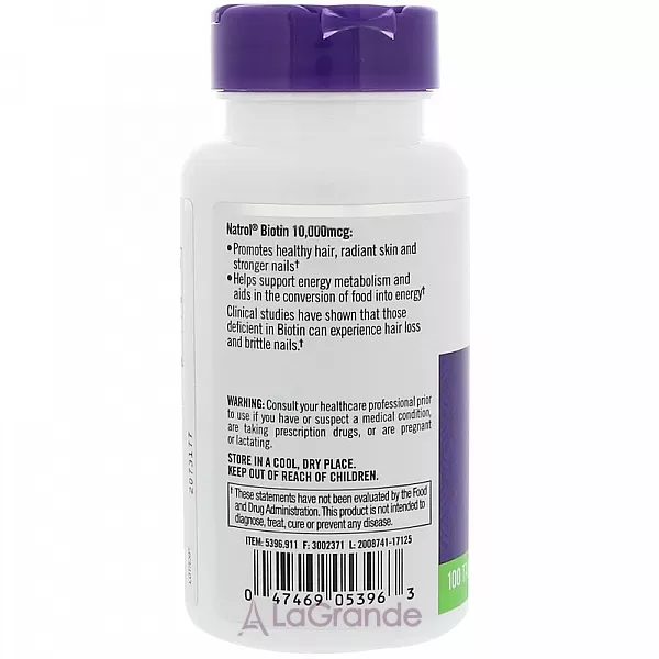 Natrol Biotin Maximum Strength 10000 mcg ������ �������� 10000 ���
