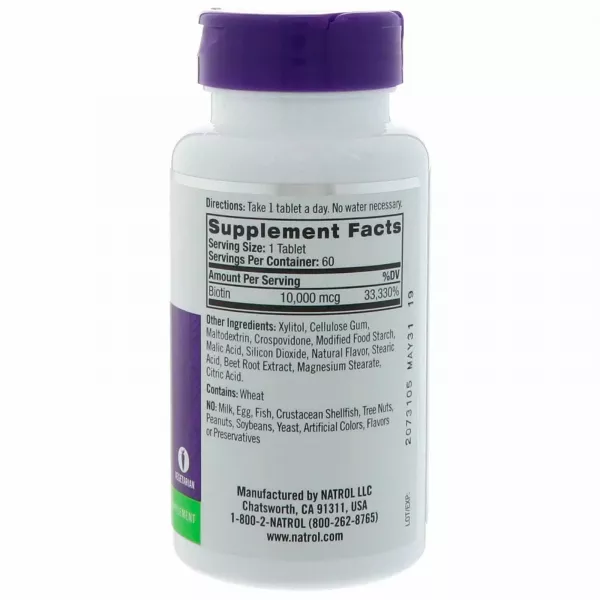 Natrol Biotin Maximum Strength Strawberry Flavor 10000 mcg ������ 10000 ���, �� ������ ��������