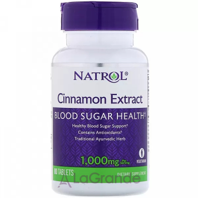 Natrol Cinnamon Extract 1000 mg , , 1000 