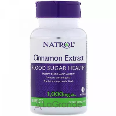 Natrol Cinnamon Extract 1000 mg , , 1000 