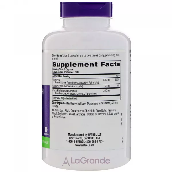 Natrol Easy-C 500 mg ������� � (������������ �������), 500 ��