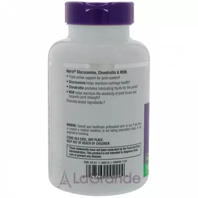 Natrol Glucosamine, Chondroitin & MSM ,   