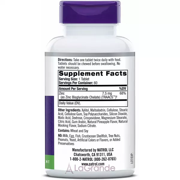 Natrol High Absorption Zinc ���� � ������� �������� ����������, �� ������ �������