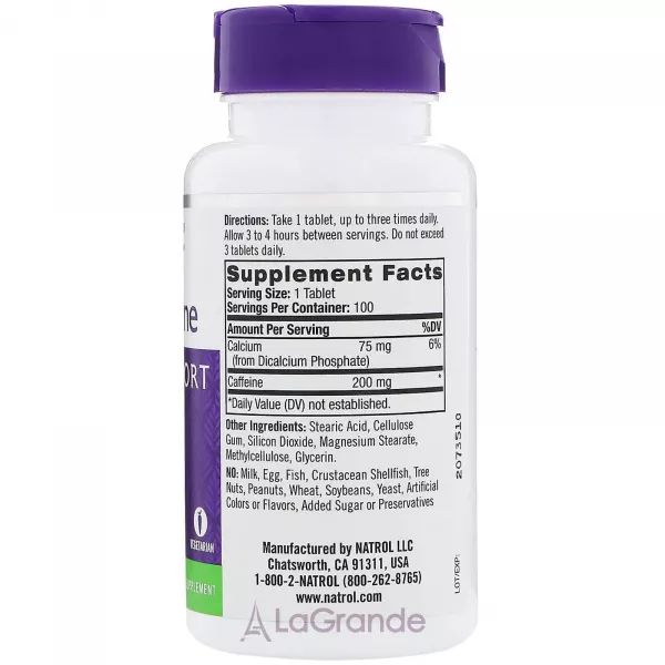 Natrol High Caffeine 200 mg ����� 200 ��