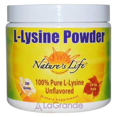 Nature's Life L-Lysine Powder Unflavored L-  